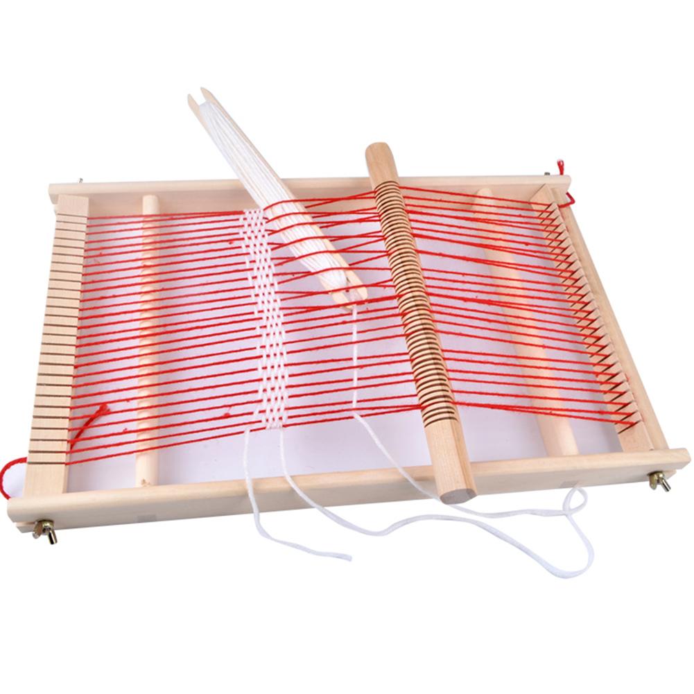 Wooden Loom Knitting Machine Weaving Loom Frame DIY Knitted Toys Wool Weaving Loom Handcraft Household Wooden Knitting Machine