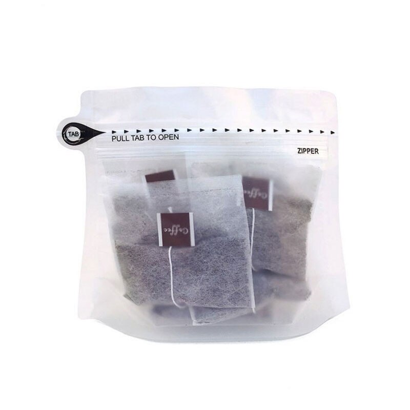 20pcs/lot Packaging Pouch Heat Sealing Empty Tea Bag Food Tea Storage Package Bags Side Zipper Self-supporting Aluminum Foil