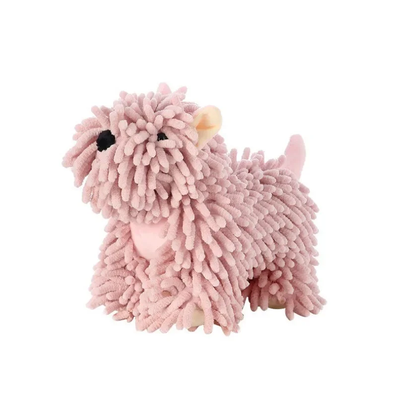 Keuken Cartoon Hond Chenille Handvegen Pop Sneldrogende Absorberende Handdoek Thuis Handdoek Badkamer Handvegen Pluche Handdoek: Roze
