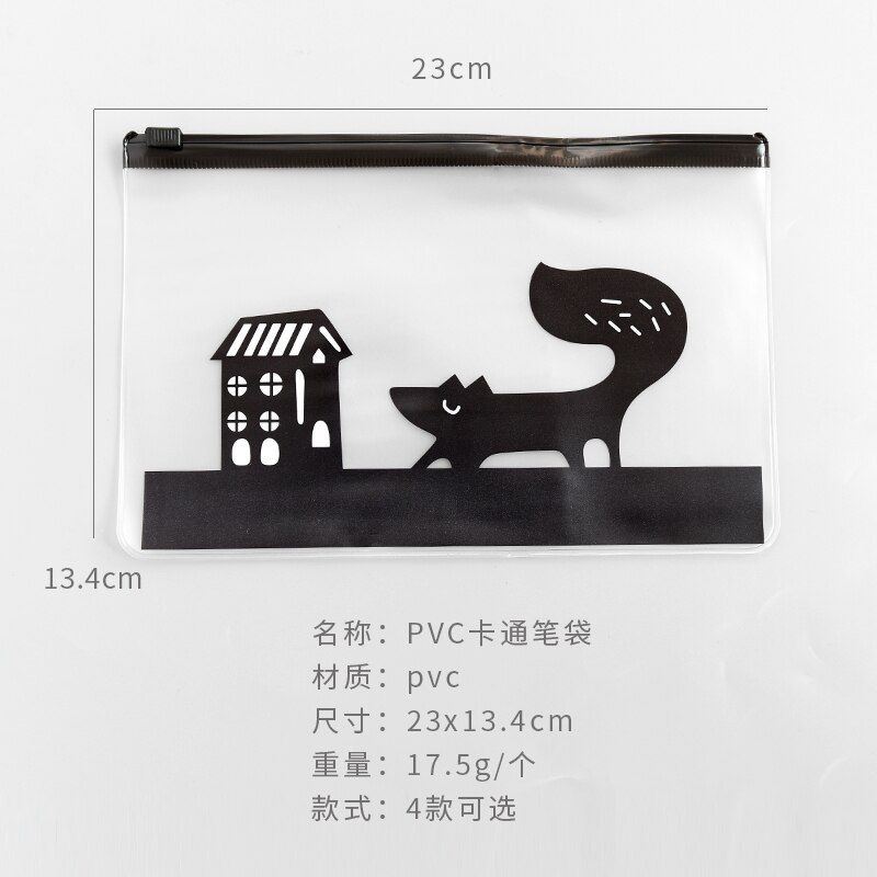 1 stk søte dyr elefant rev sjiraff ekorn scrub pvc  a5 arkivmappe dokument arkiv bag skrivesaker pose  e2094