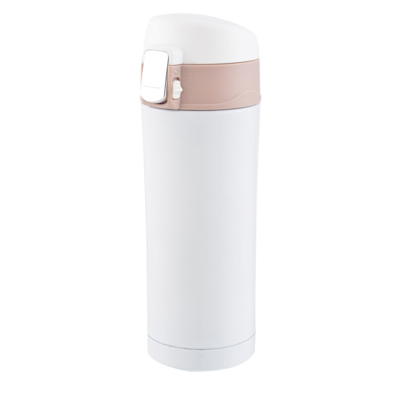 350/500ml termo portátil de acero inoxidable de doble pared botella térmica Taza de Viaje taza de vacío Escuela Hogar té taza para beber café: 350ml white