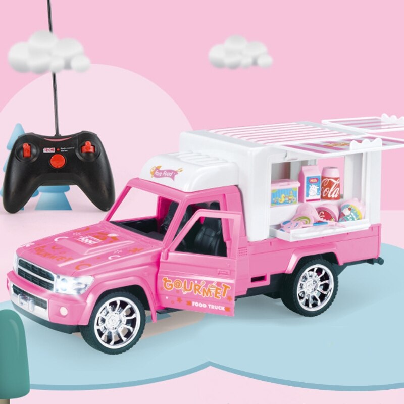 Coche eléctrico ligero con Control remoto para niños, juguete de coche de postre, Cuatro Caminos, helado de simulación