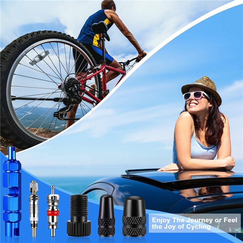 1/15/26Set Presta Valve Brass Core W/ Optional Tool CNC-machined FV MTB Road Bike Tubes Repair Tire Service Parts