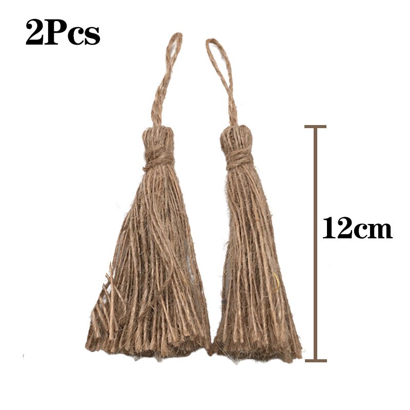 2M/Rolle Natürlichen Jahrgang Jute Leinwand Spitze Schleife Handwerk DIY NäHenne Jute Stoff wickeln Hochzeit Party Weihnachten hause Dekoration: C02 2Stck