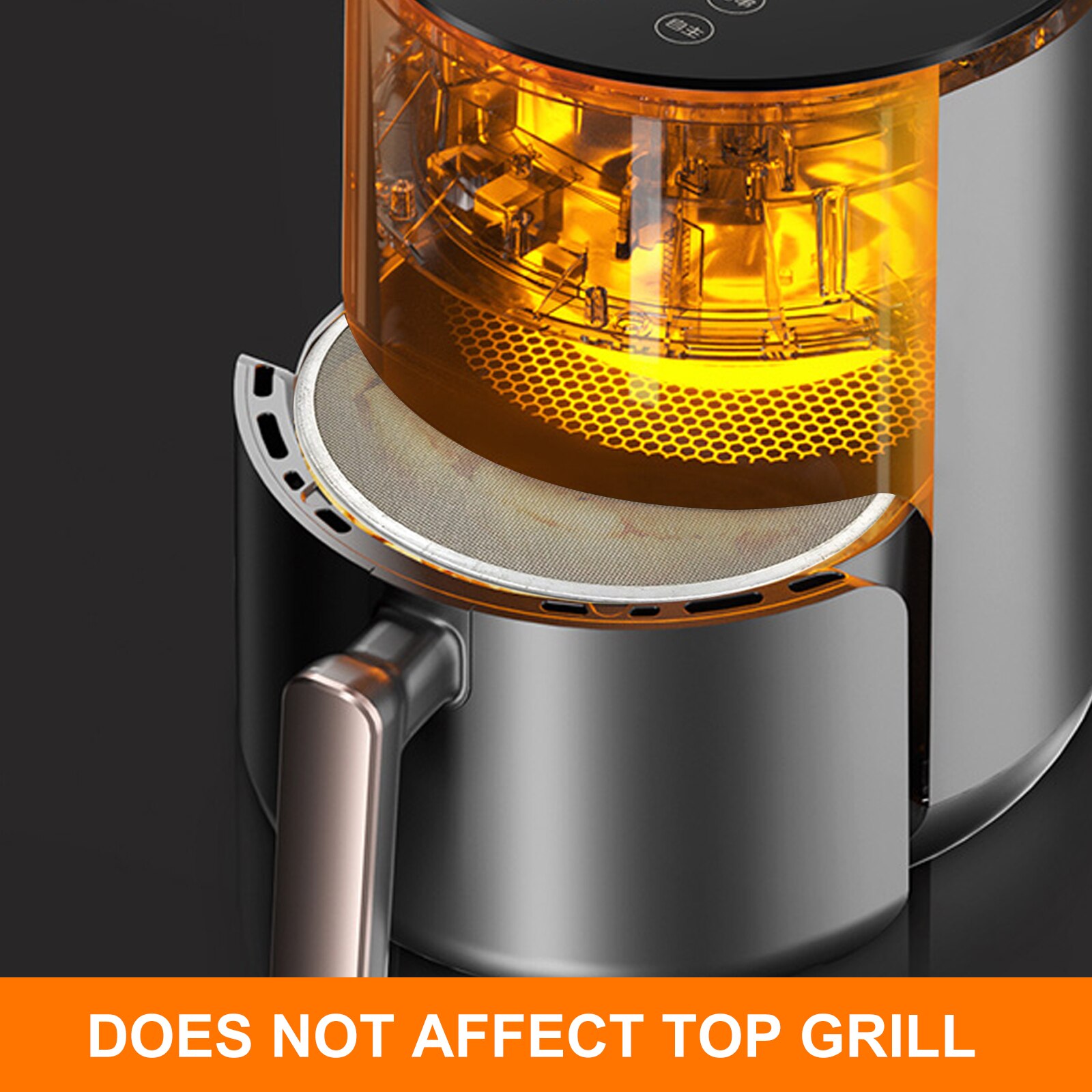 Air Fryer Accessories Splash Screen Oil-Proof Net Stainless Steel Oil Splash Lid Fine Mesh Air Frying Pot Splatter Screen Guard