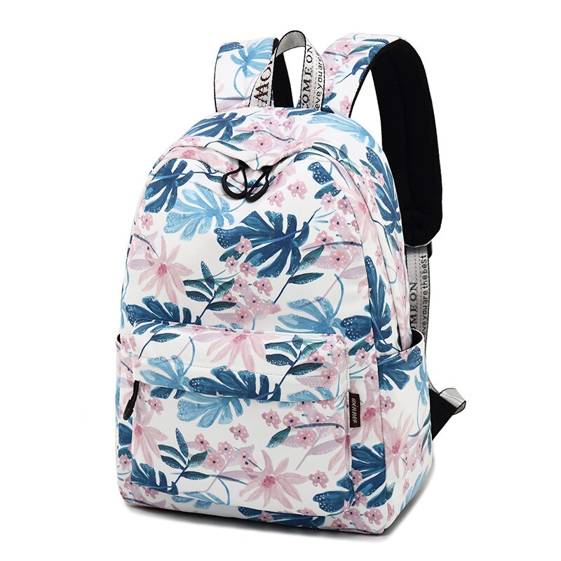 Wasserdichte Polyester Frauen Rucksack Blume Druck Weibliche Täglichen Laptop Rucksack Mädchen Hochschule Mochila