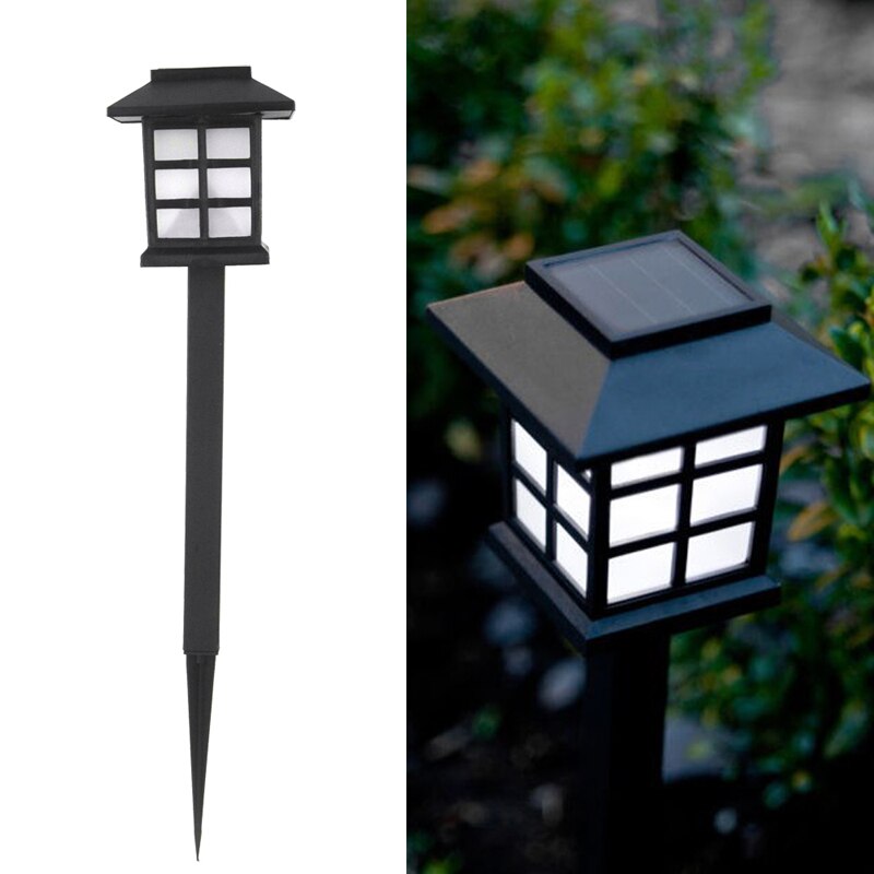LED Solar Licht voor Tuin Decoratie Boom Bloem Solar Gazon Lamp Waterdicht Outdoor Landschap Verlichting Path Lights Home Decor: House White Light