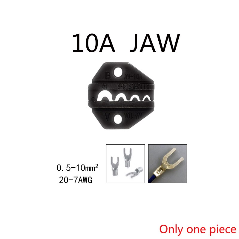 Crimping pliers jaws HS-03BC / 30J / 40J / 10A / 10WF / 35WF / 103 / 256N / 06WF2C / 05H for Crimping Terminals: 10A