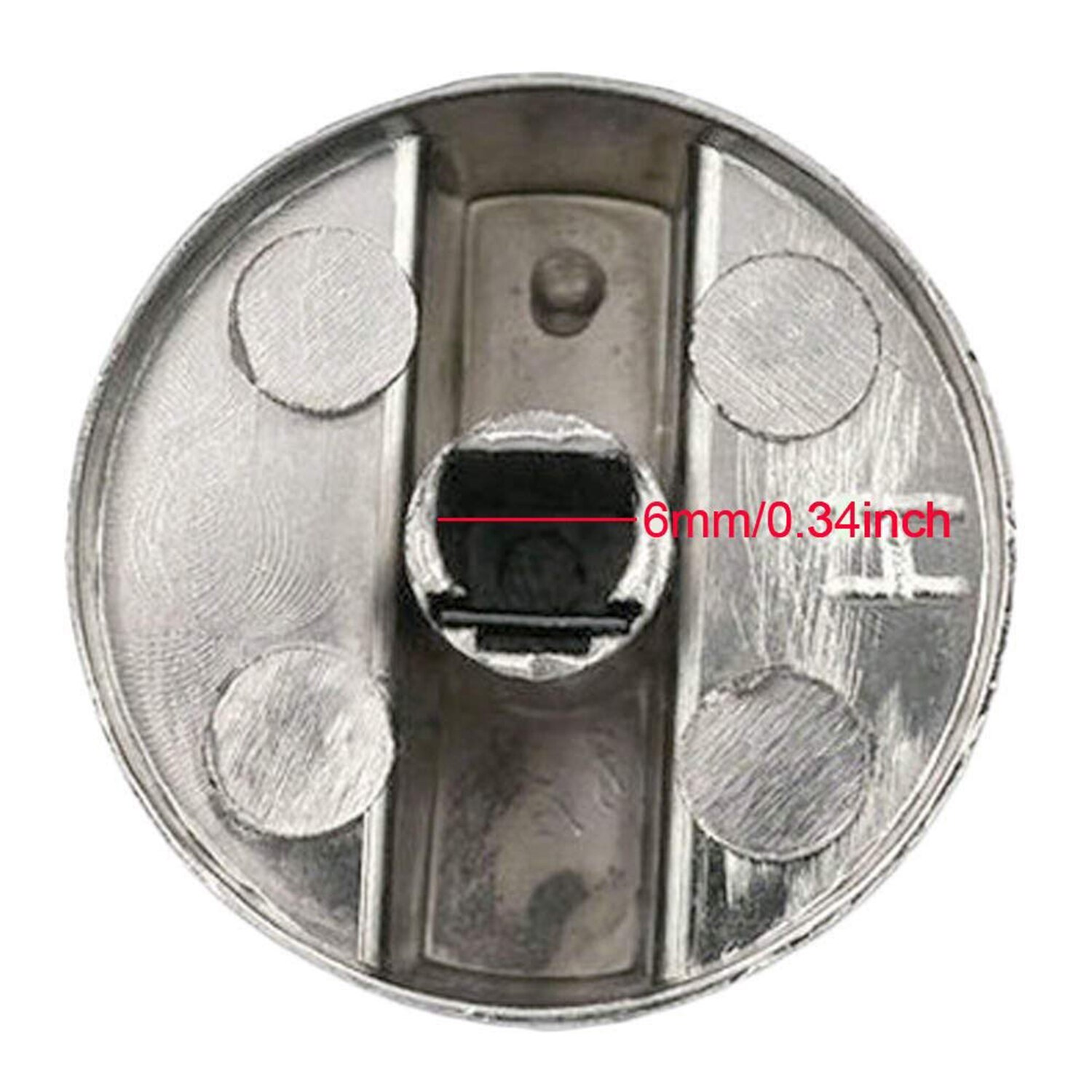 Spisar vred, ugnsvred (4 st ),6mm universal silver gasspis kontrollvred adaptrar ugn vridomkopplare matlagningsyta c