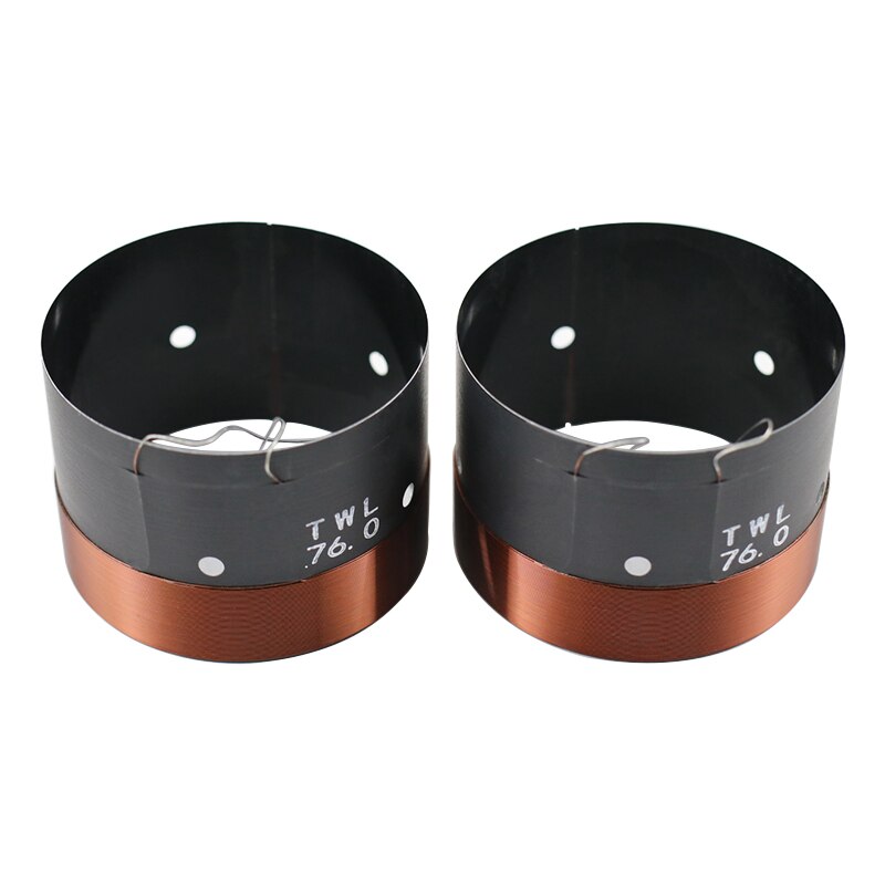 76 millimetri Contrabbasso Bobina 6Ohm Due Strati di Alluminio Nero di Scheletro Fili di Rame 500W-680W Ad alta potenza Bobina Per Woofer Altoparlante 2pcs