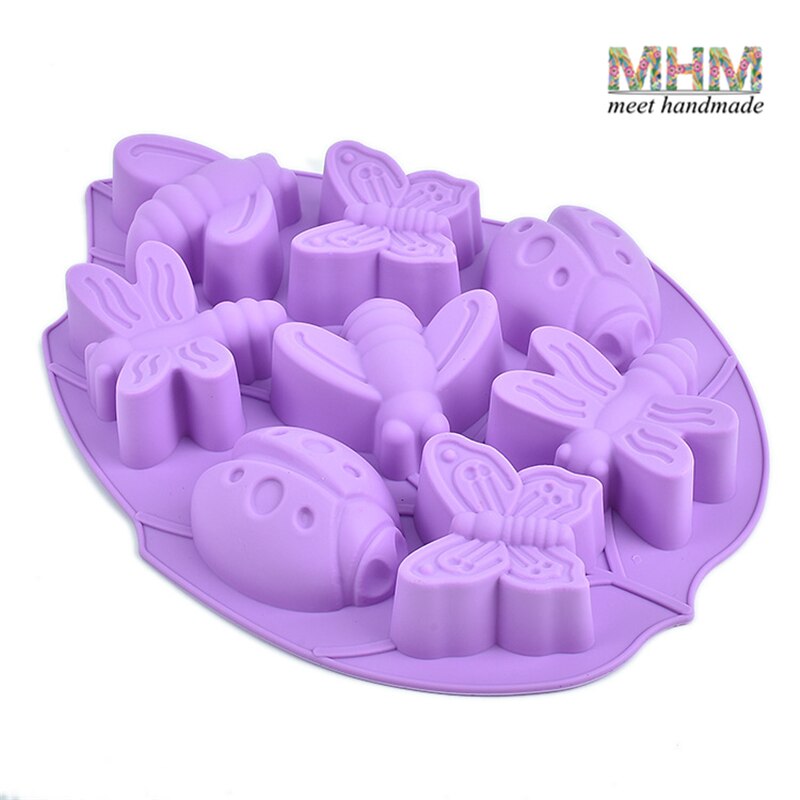 Bakken Tools Insect Bee Vlinder Vorm Cakevorm Siliconen Mal Candy Jelly Chocolade Mould Cake Decor