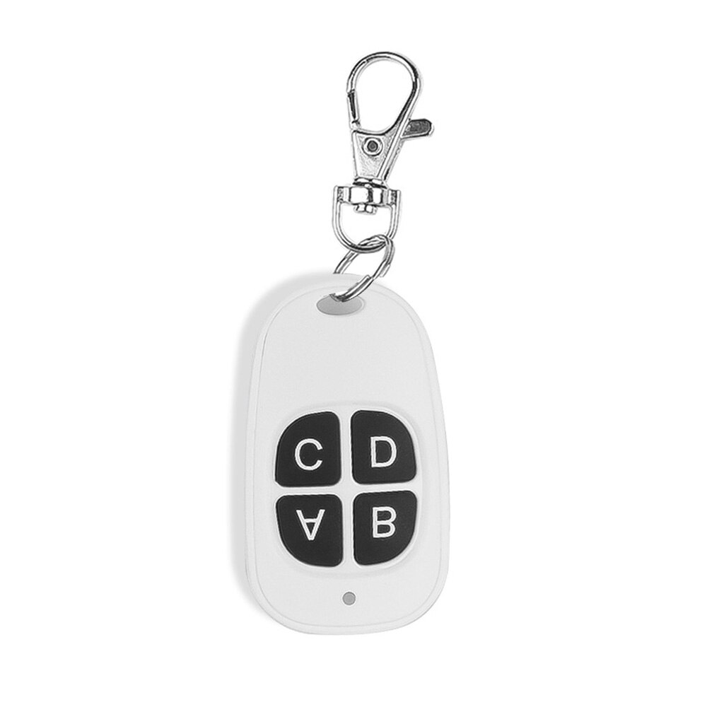 Kebidu 4 kleuren Draadloze 433Mhz Afstandsbediening Copy Code Remote 4 Kanaals Elektrische Klonen Gate Garagedeur Auto sleutelhanger: WHITE