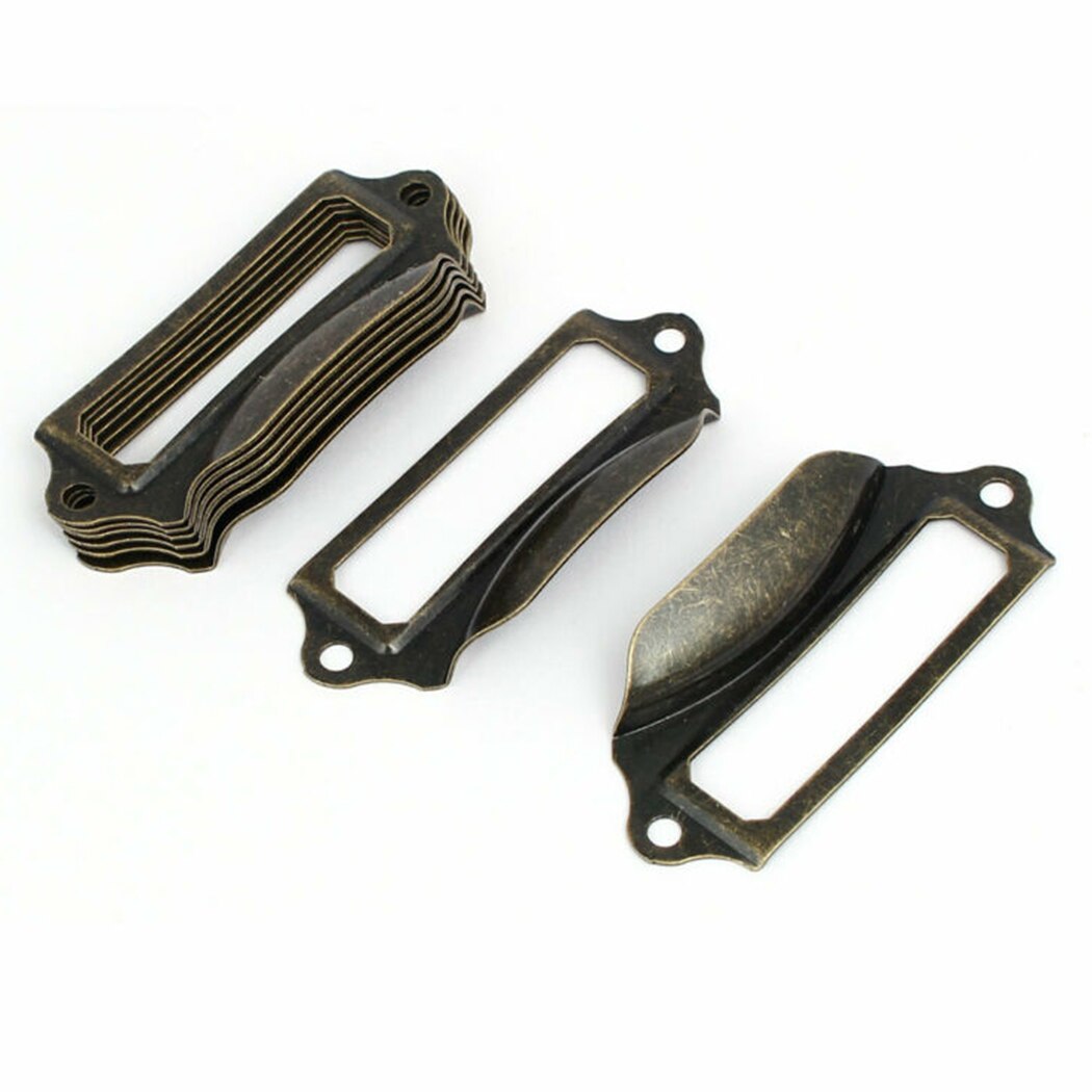 Retro Drawer Frame Tag With Screw 10pcs 68 X 27mm Antique Cabinet Drawers