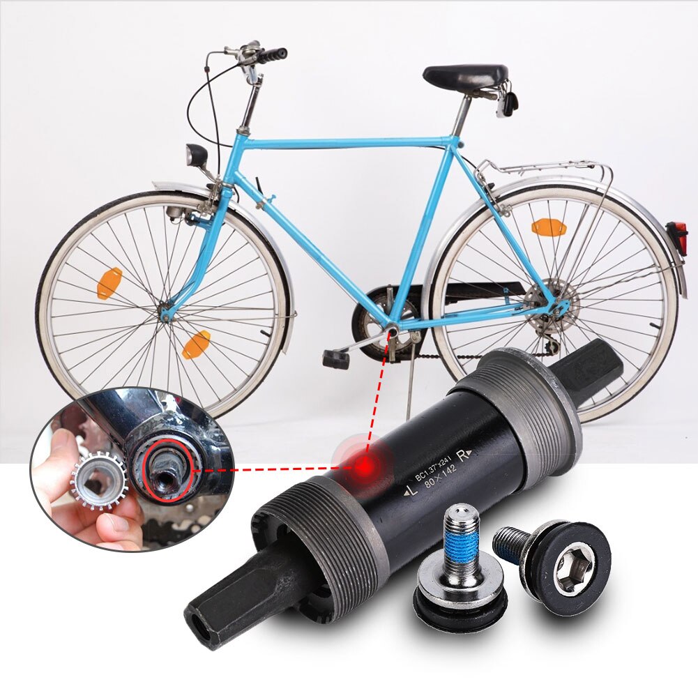 Bicycle Bottom Bracket Bicycle Square Tapered Threaded Bottom Bracket BSA With Screws For 80/100mm Frame Shell Bottom Bracket