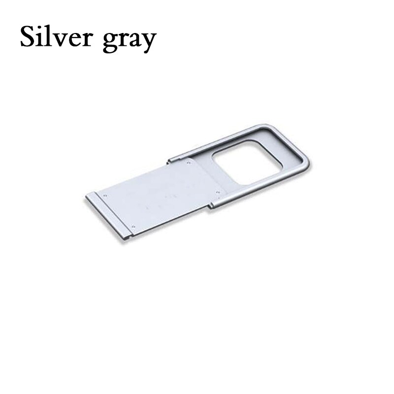 Funda de Metal para Webcam, funda para lente de teléfono, Protección de Privacidad, obturador para Smartphone, portátil, Protector de cámara, Protector de lente, pegatinas: Silver Gray