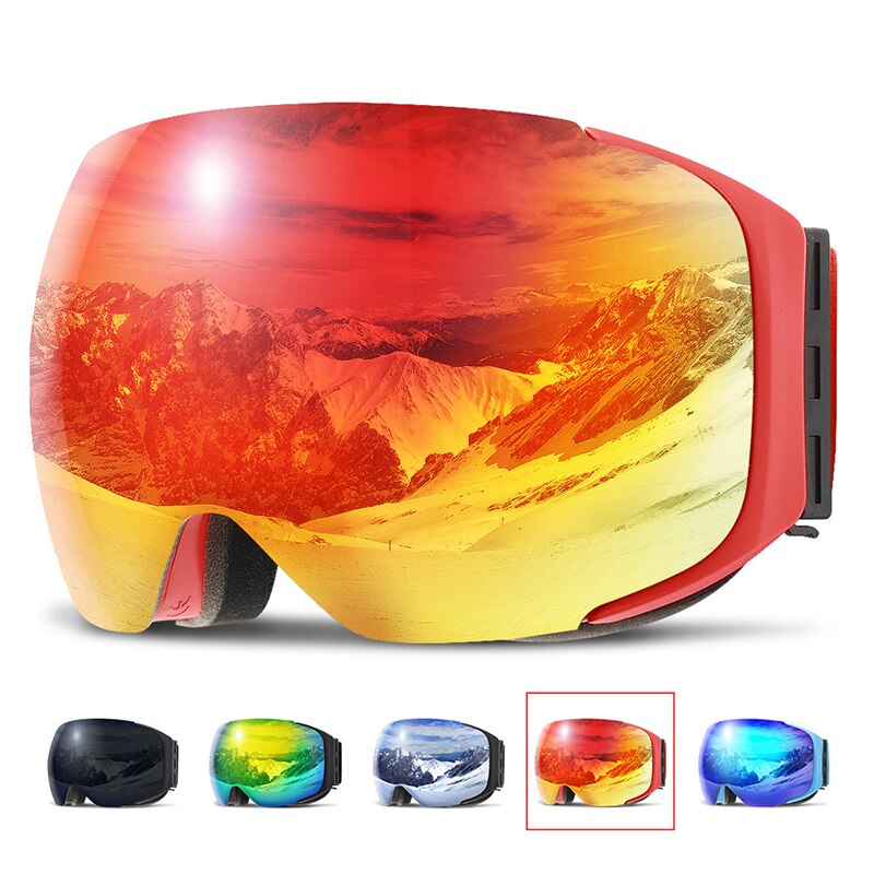 COPOZZ Magnetic Ski Goggles Men Women 100% UV400 Protection Double Anti-fog Single Double Board Ski Goggles