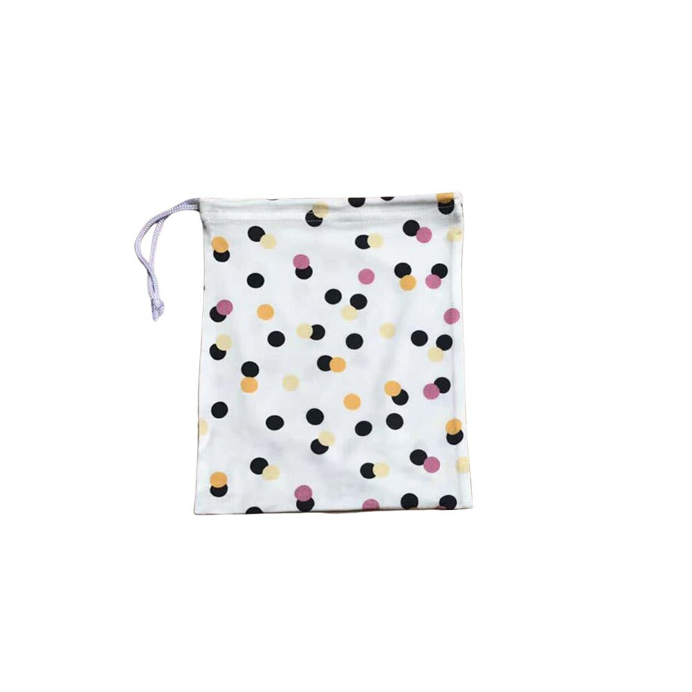 Colorful Dot Cloth Bag Breast-Feeding Cloth Bags for Nursing Towels Cotton Printed Cloth Bag Drawstring Cloth Storage Bag