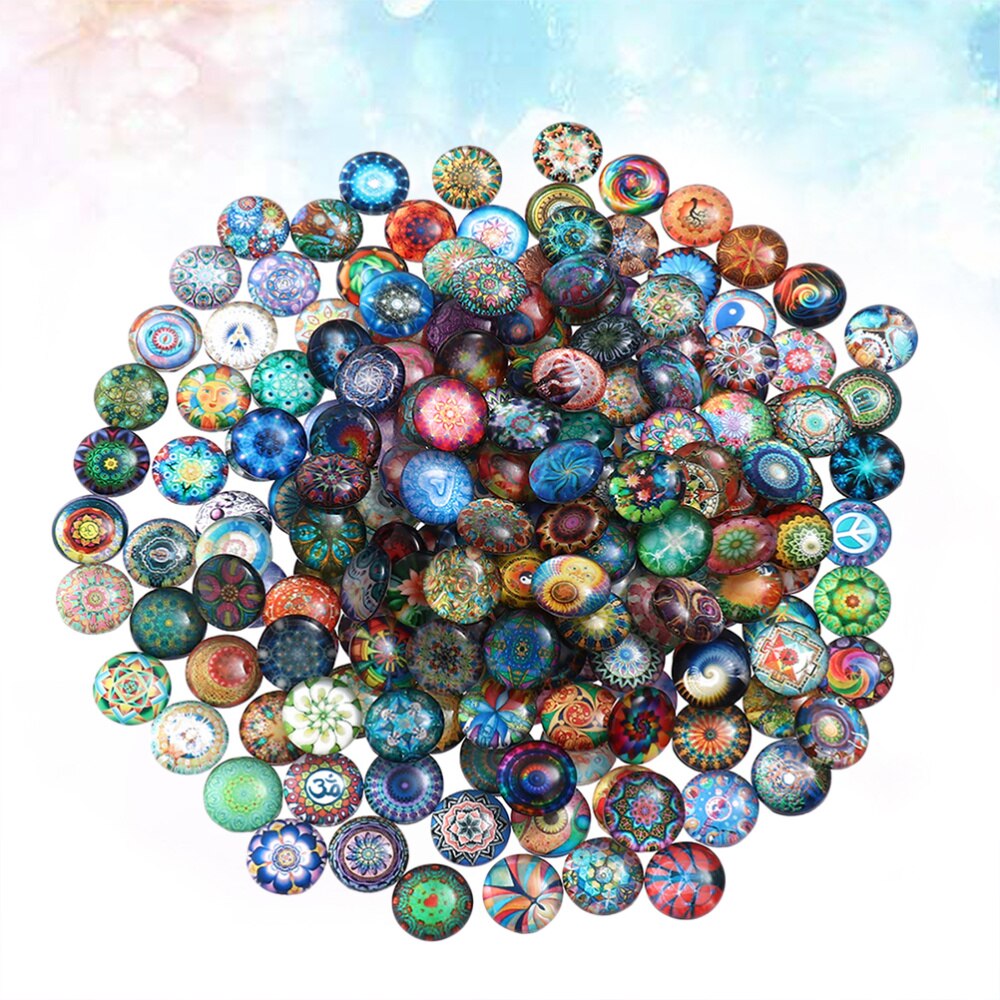 200 stücke 12mm gemischt Runde Mosaik Fliesen für Handwerk Glas Mosaik Liefert für Schmuck Machen