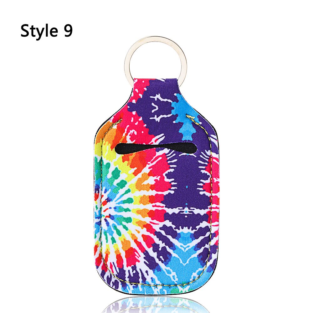 Empty Travel Bottle Keychain Holder Refillable Containers Reusable Bottles with Keychain Carriers 30 ml Flip Cap Bottle Cover: style 9