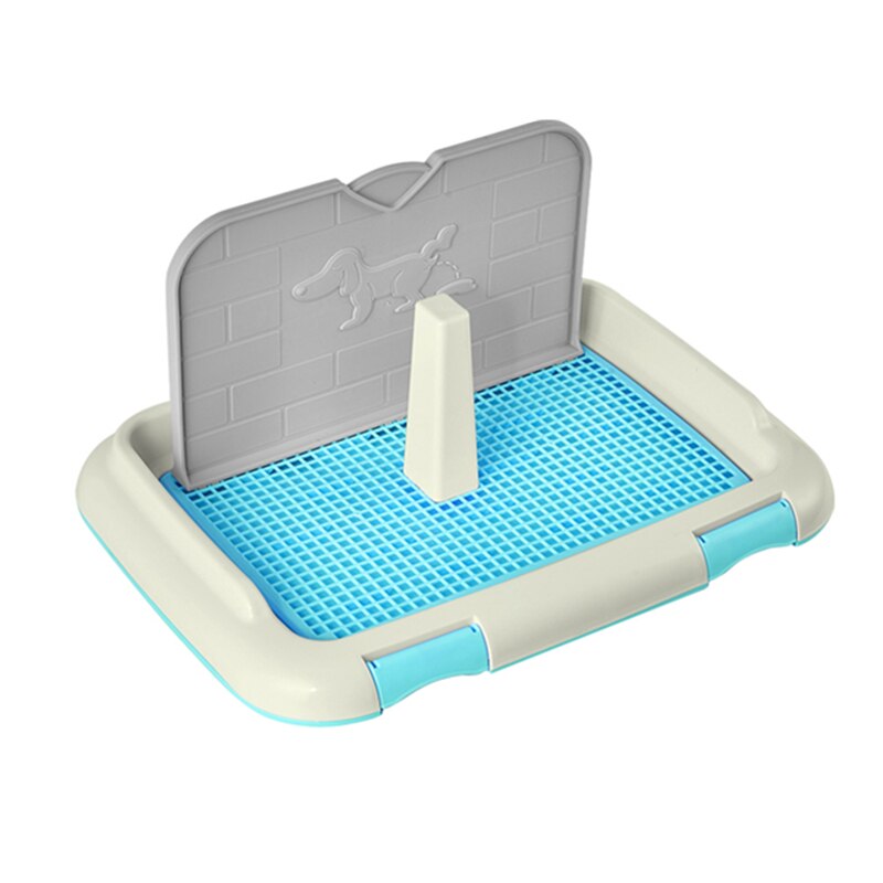Pot de dressage pour chiens, bac à treillis, Portable, lavable, d&#39;intérieur, distributeur de excréments pour chiens, support de tampons, boîte à litière pour chats, fournitures pour animaux de compagnie: Blue