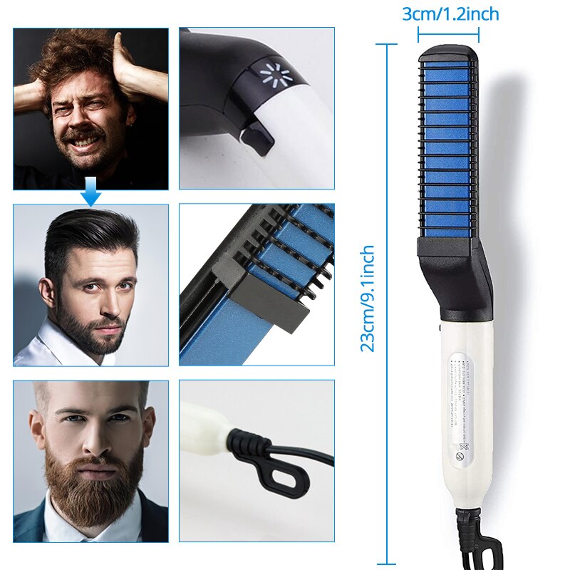 Hair Styler Comb Beard Straightener Fast Heating Styling Iron Comb Multifunctional Hair Straightener Curler
