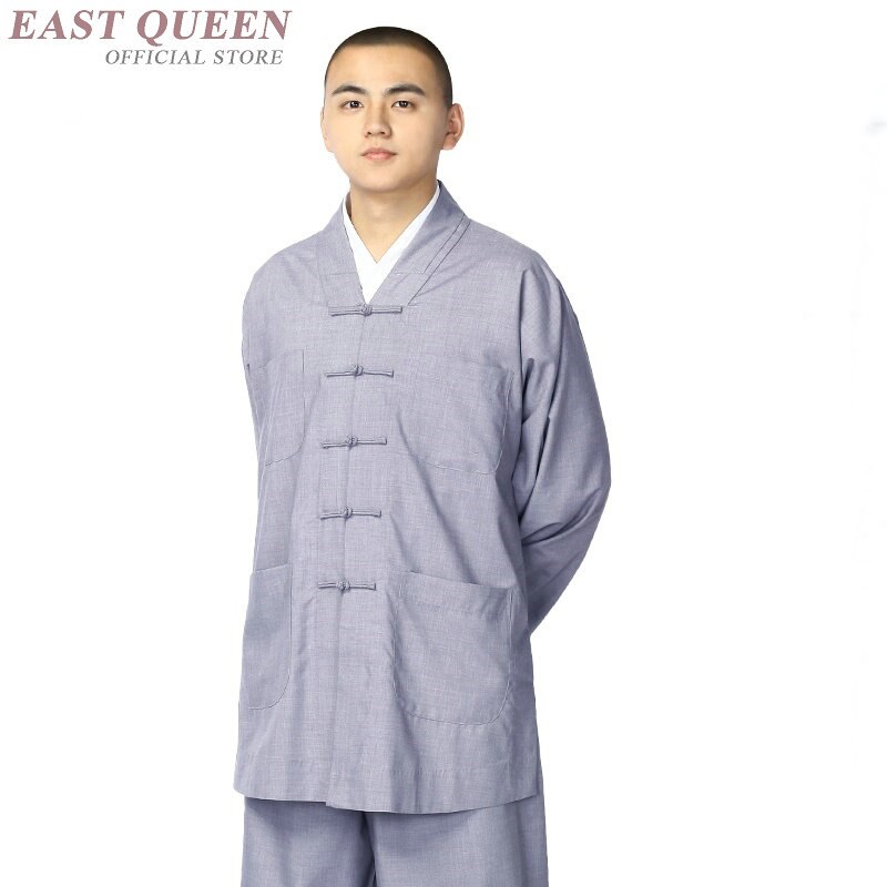 Boeddhistische monnik gewaden kleding kostuum shaolin monnik kleding boeddhistische monnik kleding uniform meditatie kleding KK2221 Y