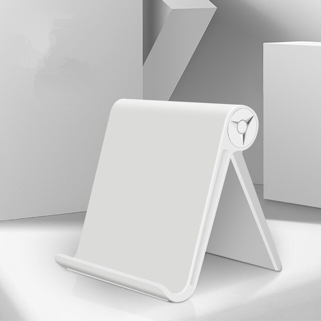 Tablet Stand Adjustable,Aluminum Desktop Stand Holder Dock Compatible 4-13 inch Tablet for iPad 9.7,10.5,12.9,Kindle: White