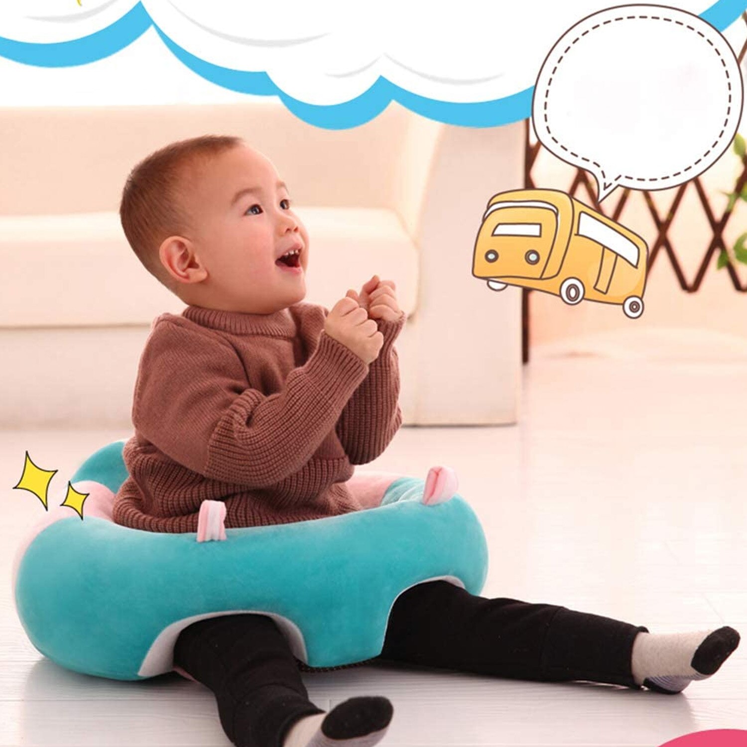 Baby Schönen Weichen Sitzen Lernen Stuhl Unterstützung Sitz Kissen Kissen Plüsch Sofa Protektoren Abdeckung ohne Füllstoff für Jungen Mädchen