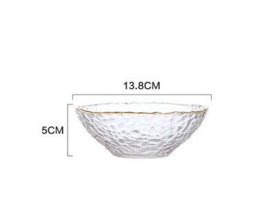 Glas sallad nudelsoppa skål genomskinlig frukost dessert frukt skål tallrik servis tillbehör  pf906199: Stil 1- s