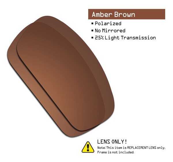 SmartVLT Polarized Replacement Lenses for Oakley Splinter Sunglasses - Multiple Options: Amber Brown