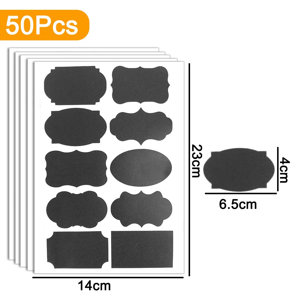 Waterproof Chalkboard Labels Set Blackboard Stickers Home Spice Glass Jar Bottle Box Accessories Tags Craft Kitchen Organizer: Set D