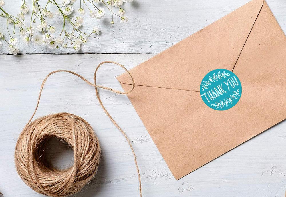 Lot de 50 autocollants de remerciement, étiquettes autocollantes personnalisées faites à la main, pour scrapbooking, décoration, papeterie, 8 modèles