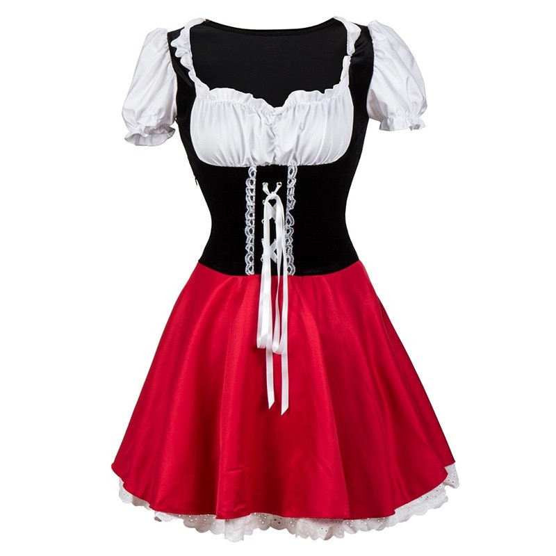 Günstige Preis Erwachsene Frauen Rotkäppchen Kostüm Prinzessin Kleid Halloween Outfit Party Phantasie Kleid Plus Größe S-6XL