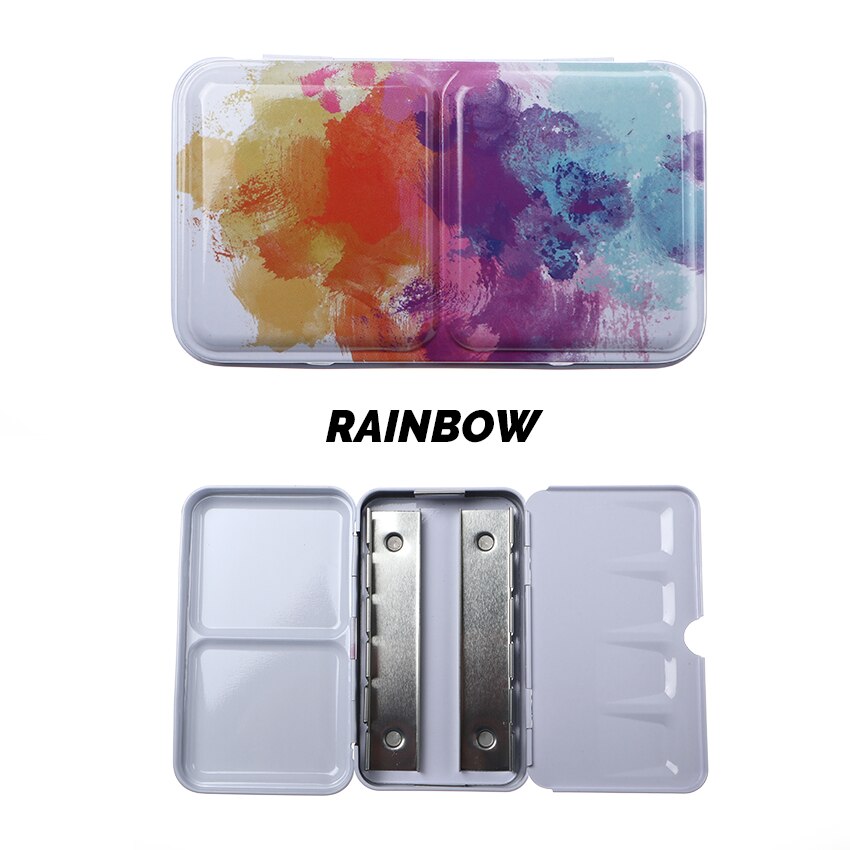 Bianyo Aquarel Half Pan Tray Blikken Doos Lege Refil Water Kleur Palet Schilderij Verf Lade Voor Kunstenaar Schilderen Leveringen