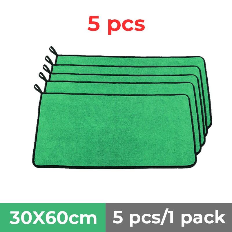 AP01 30*60CM 3/5/10 Pcs Microfiber Towel For Car Wash Car Care Cloth Details Green Towel For Car Wash: MJ027