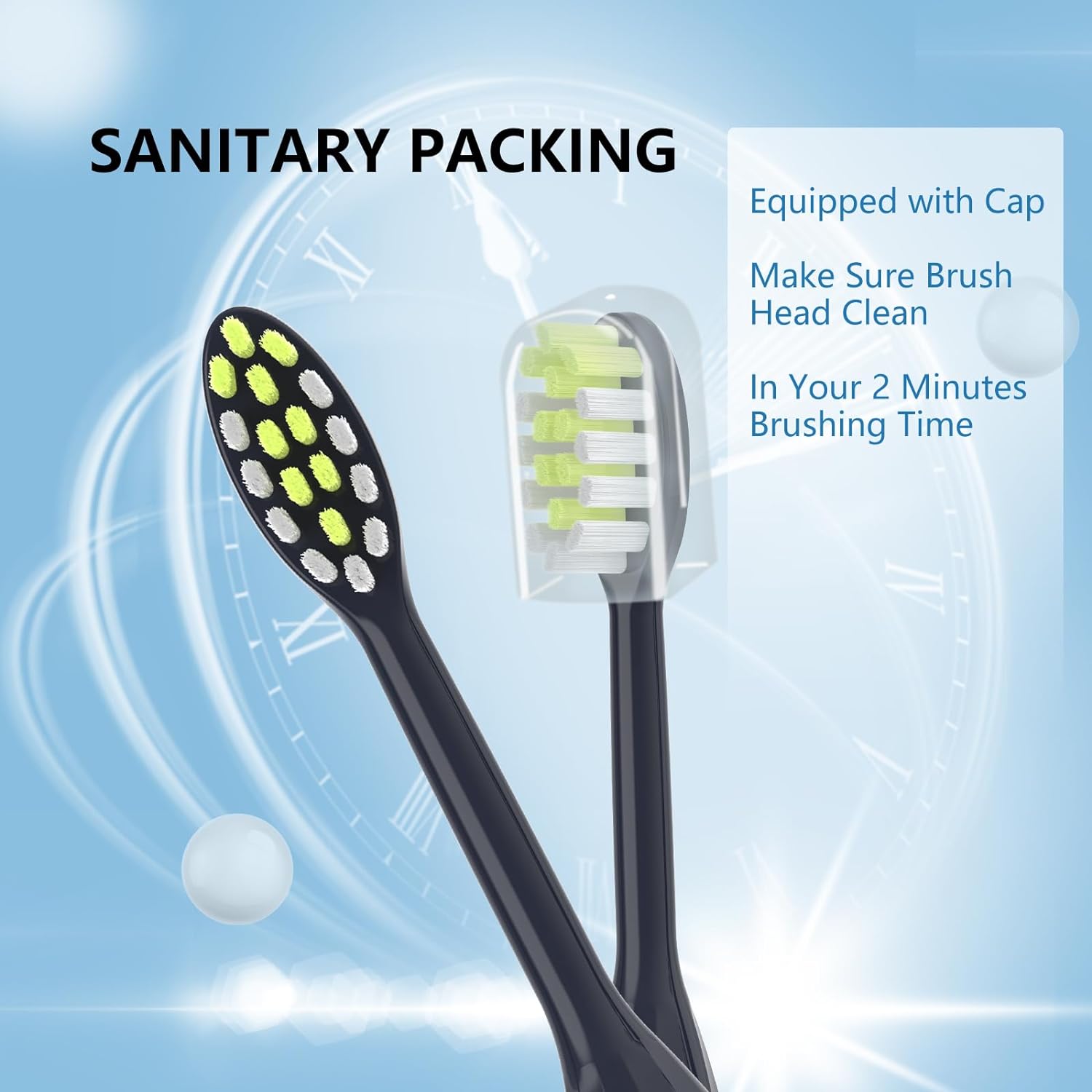 4Pack Replacement Toothbrush Heads Compatible with Ph One Soni care Electric Toothbrush Head HY1100 HY1200 BH1022