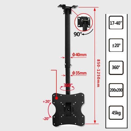 KIT DE FIXATION PLAFOND ATTACHE POUR VIDÉO PROJECTEUR