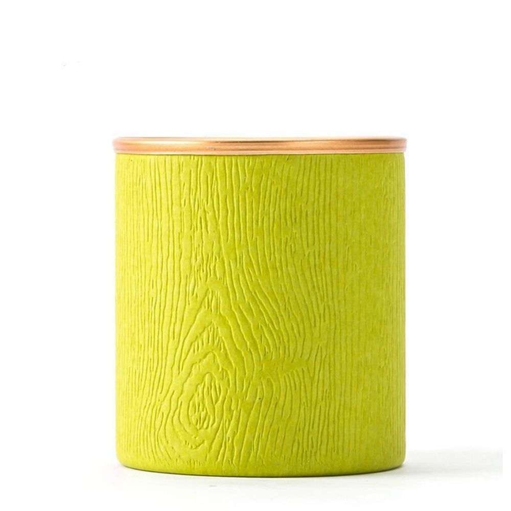 Japanese Style Kitchen Tea Box Jar Storage Holder Round Shape Sealed Disposable Tea Packaging Boxes Candy Color Box: Large / Green