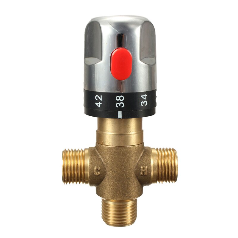 Brass Thermostatic Mixer Valve Thermostatic Cartridge Chrome Temperature Control Shower Mixer Valve Constant Temperature Valve