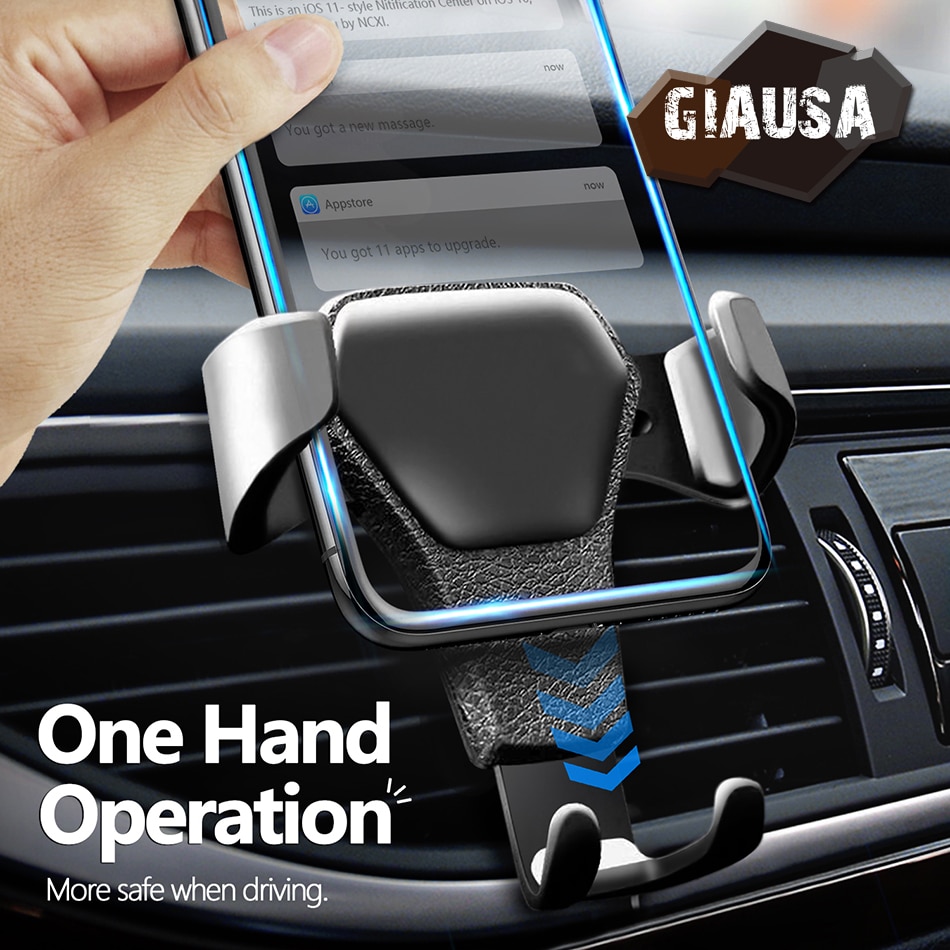Giausa Gravity Auto Telefoon Houder Geschikt Voor Auto Vents Geen Magnetische Universele Gsm Houder Voor Iphone Samsung Huawei Xiaomi
