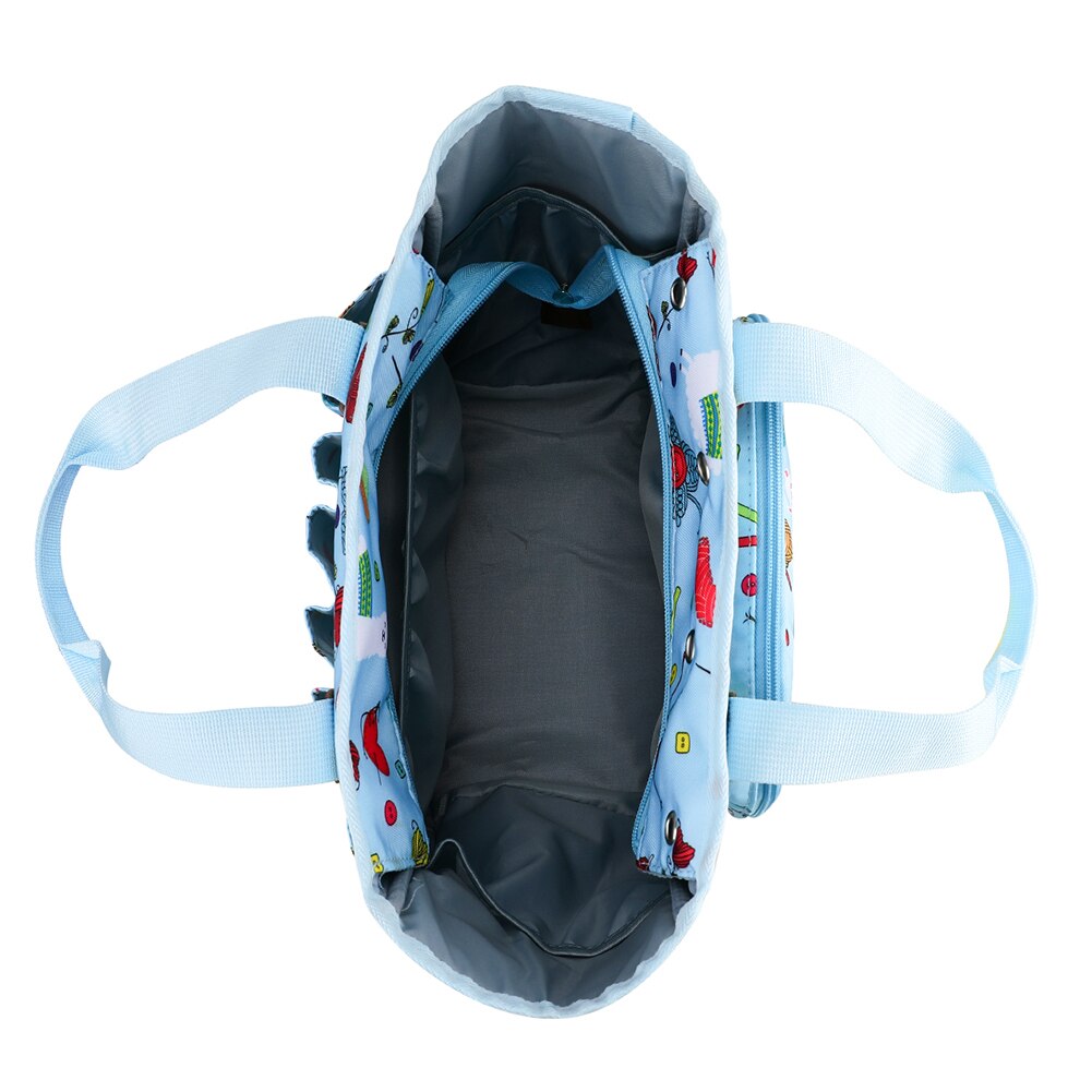 Needles Knitting Bag Yarn Storage Large Capacity Zipper Closure Sewing Accessories Printed Crochet Hooks Tote Organizer Travel