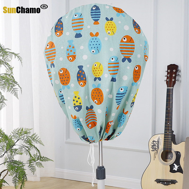Electric Fan Cover Dust Cover Drawstring Washable Cartoon All-inclusive Appliances Floor Desktop Round Beautiful Fan Protective