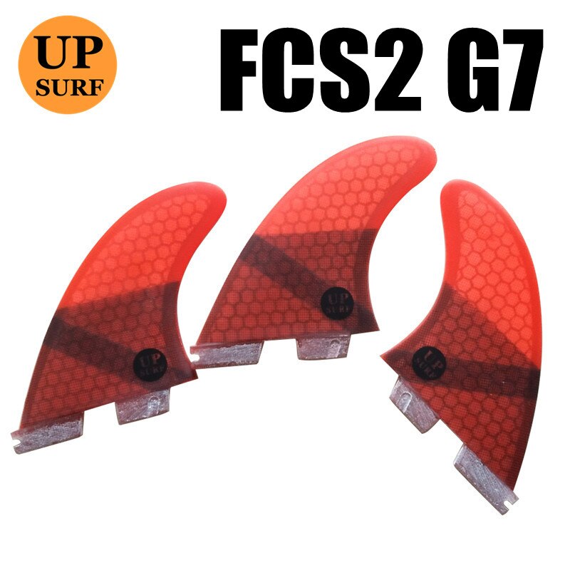 3pcs/4pcs/5pcs fcs2 pinne G7/G5/GL pinne tavola da surf stand up fcs 2 sport acquatici fcs ii pinne quilla surf stand up paddle pinna: G7 red