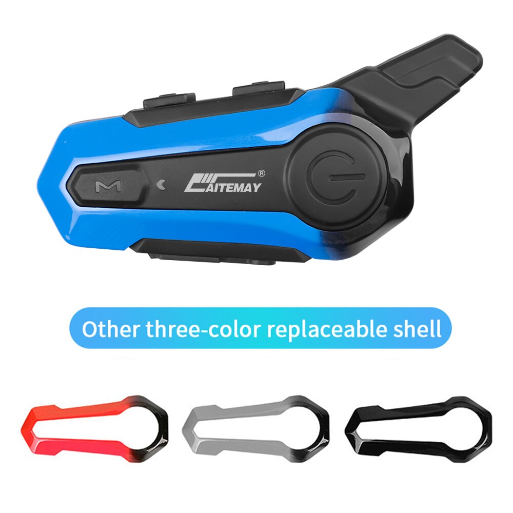 Intercomunicador con Bluetooth para casco de motocicleta, auriculares a la para emparejamiento de 2 conductores, interfono, manos libres, a prueba de agua, E1