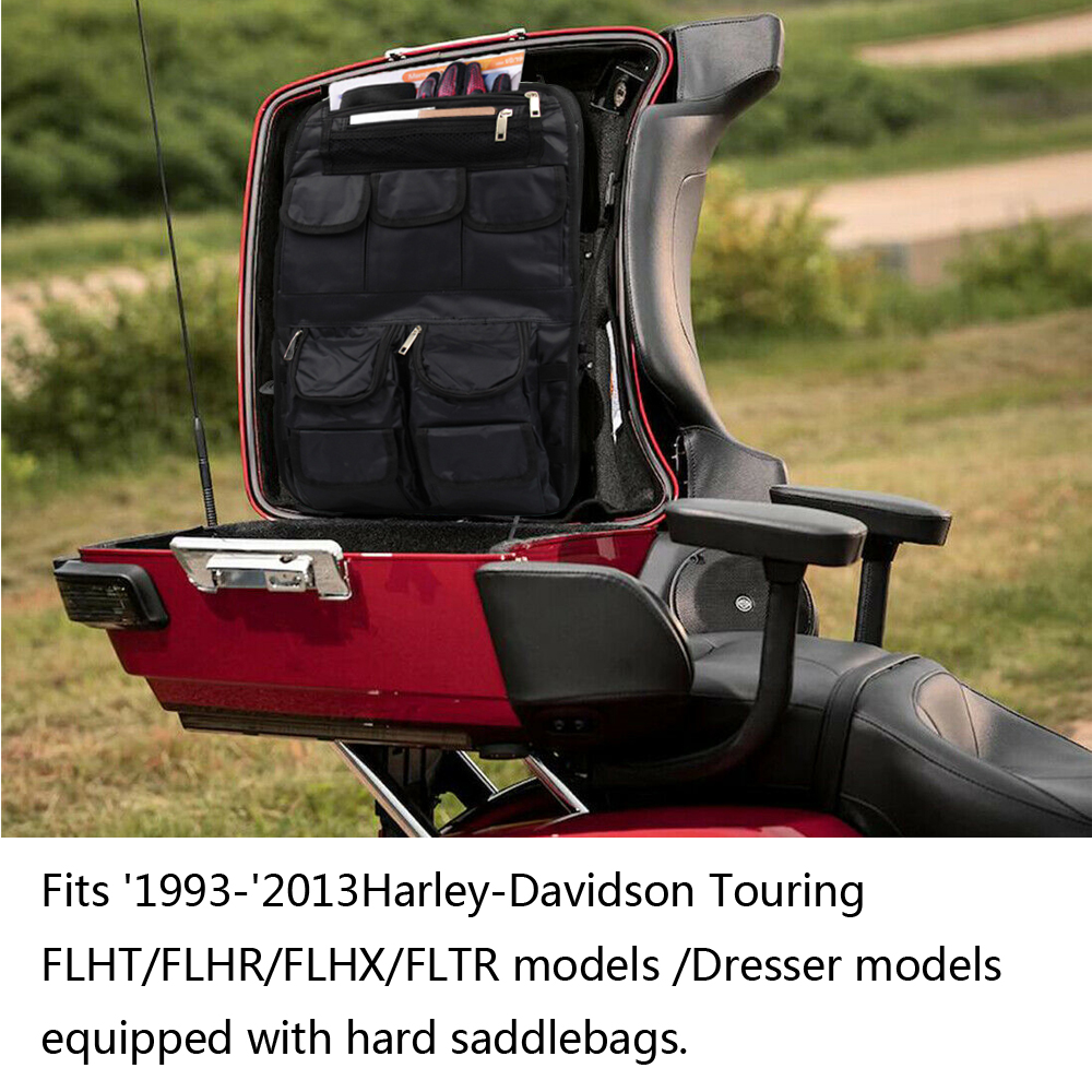 Motorcykel sadelmænd sadeltaske låg & tour pak pakke arrangør til harley touring modeller 1993