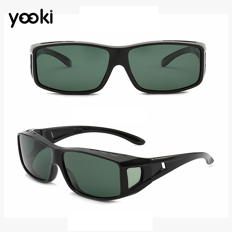 Fit Over Sunglasses Polarized Lens Cover Rx Glasses UV Protect Night Vision Optical Eyewear Driving Sunglasses