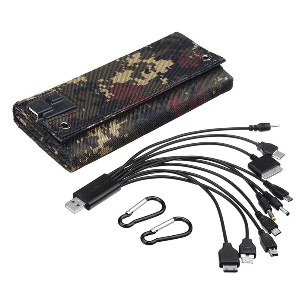 SunPower folding 10W Solar Cells Charger 5V 2.1A USB Output Devices Portable Solar Panels for Smartphones