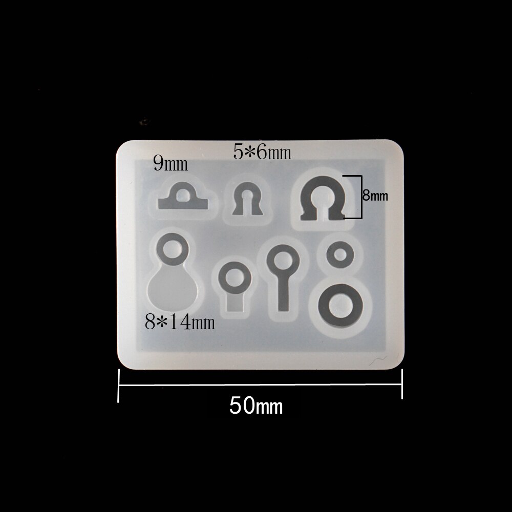 6 stijl geometrie ster kleine kralen Silicone Mold oorbellen Hars Siliconen Mal handgemaakte DIY Sieraden Maken epoxyhars mallen: Black