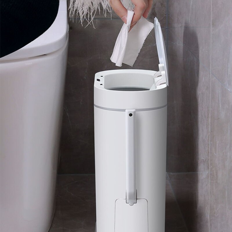 Smart Sensor Trash Bin Household Induction Trash Can Bathroom Waterproof Waste Garbage Bin Toilet Narrow Seam Sensor Rubbish Bin