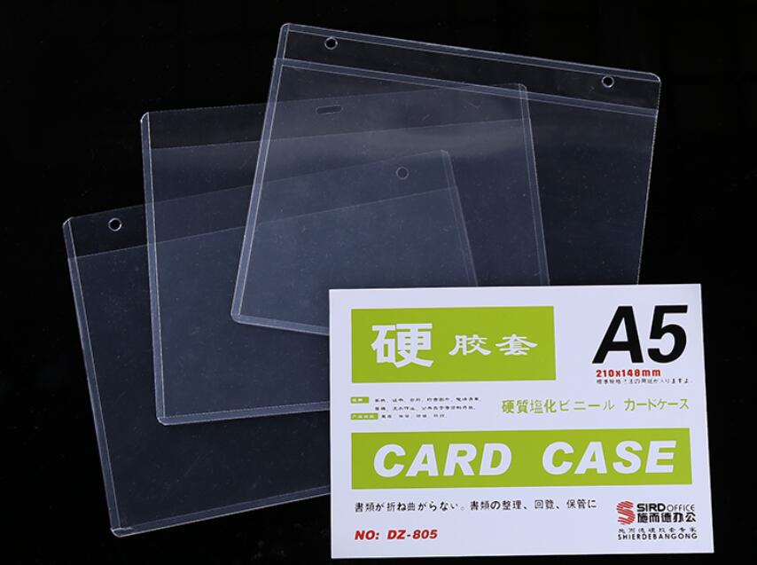 Ceiling Clear PVC Paper Sign Cardboard Signage Pouch Price Tag Poster Holder Envelope Hanger Sleeve Price Card Hanging Pocket